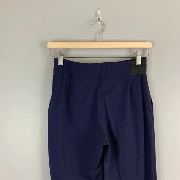 ADAY Women's Turn It Up Pants Navy Blue Dress Trouser High Rise Straight Leg XS - Picture 6 of 13